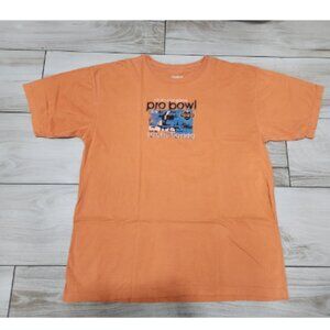 Vtg mens 2010 Reebok NFL Pro Bowl game Shirt Adult L orange football Miami